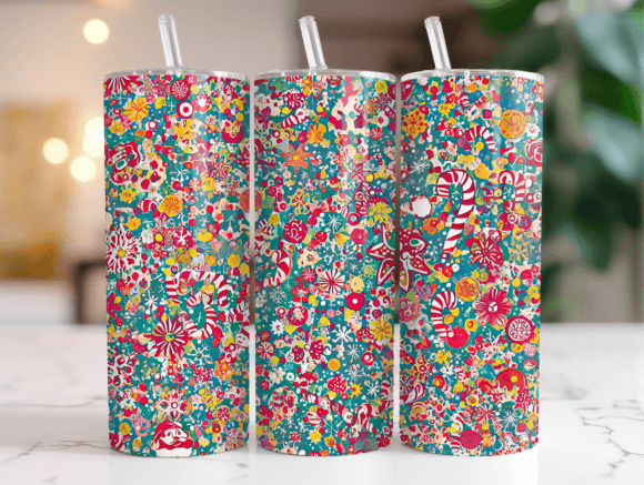 20 OZ Christmas Pattern Tumbler Wrap Png Review