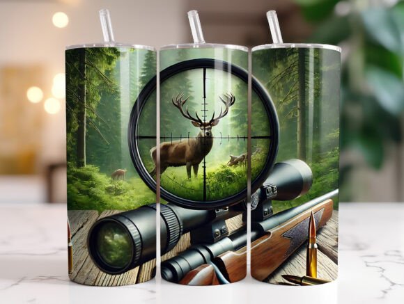 20oz Deer Hunting Tumbler Wrap PNG Review