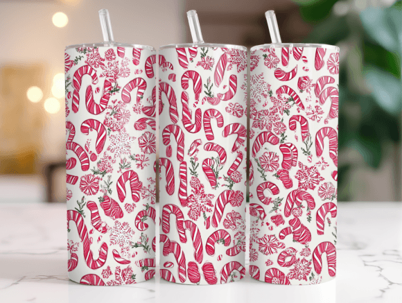 Candy Cane Peppermint Tumbler Wrap Png Review