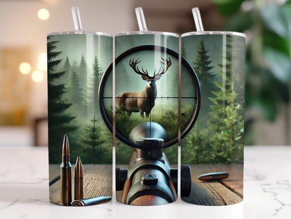 Deer Hunting Tumbler Wrap PNG Review