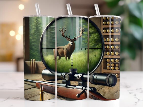 Deer Hunting Tumbler Wrap PNG Review