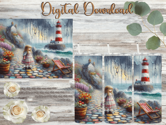 Lighthouse Girl Oil Painting Embroidery Review