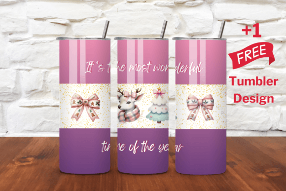 Most Wonderful Time Bow Tumbler Wrap 20