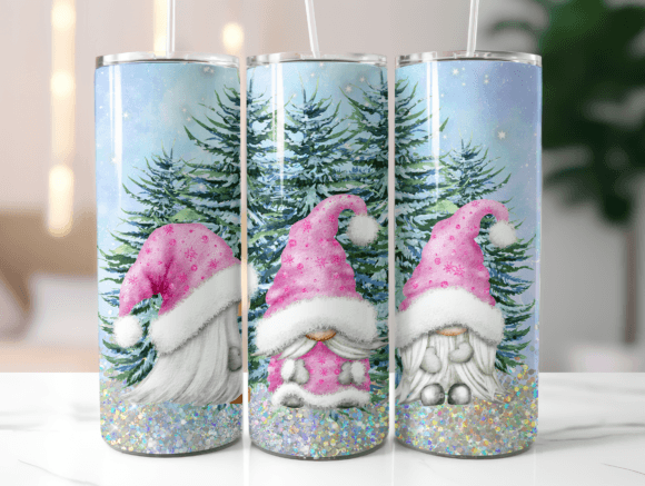 Pink Christmas Gnomes Tumbler Wrap Review