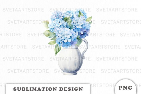 Watercolor Blue Hydrangea Png Review