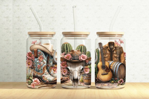 Wild West 16oz Glass Can Tumbler Wrap Review
